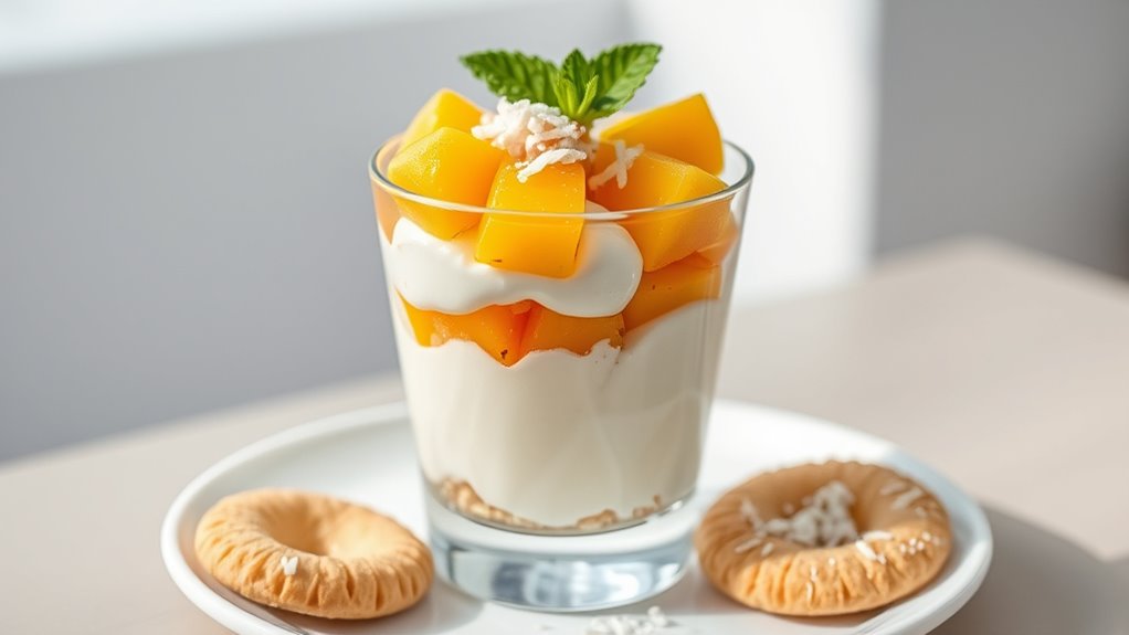 tropical cheesecake presentation ideas