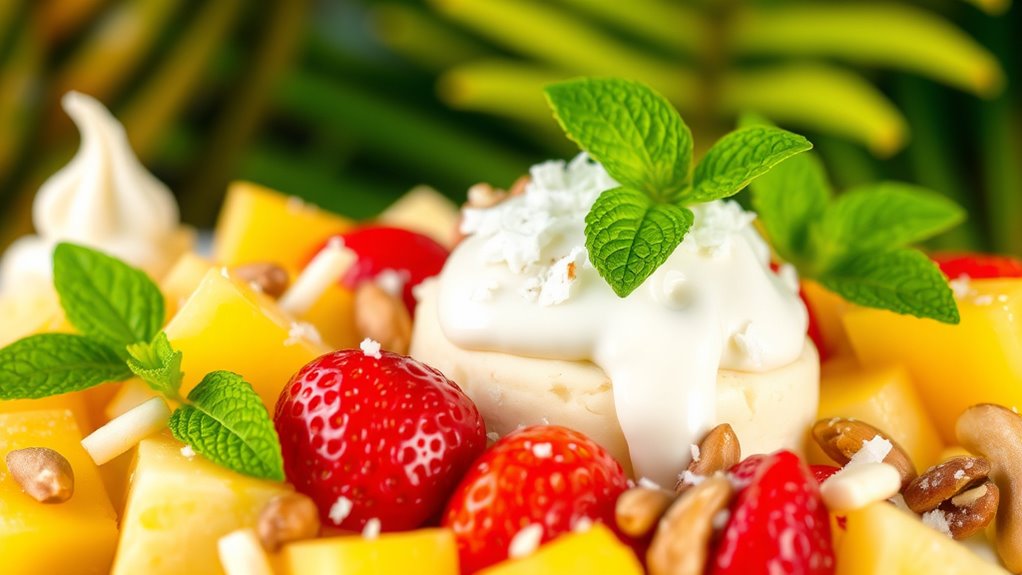 tropical cheesecake salad ingredients