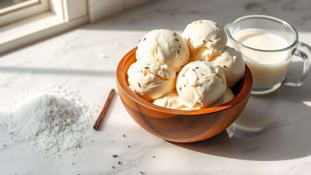 vanilla ice cream ingredients balance