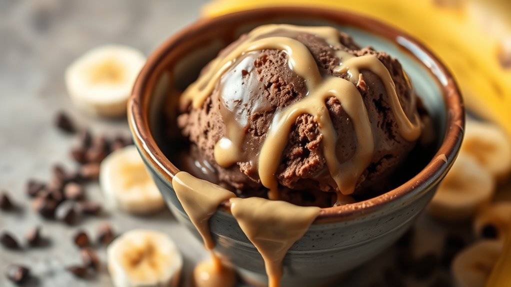 vegan chocolate banana ice cream