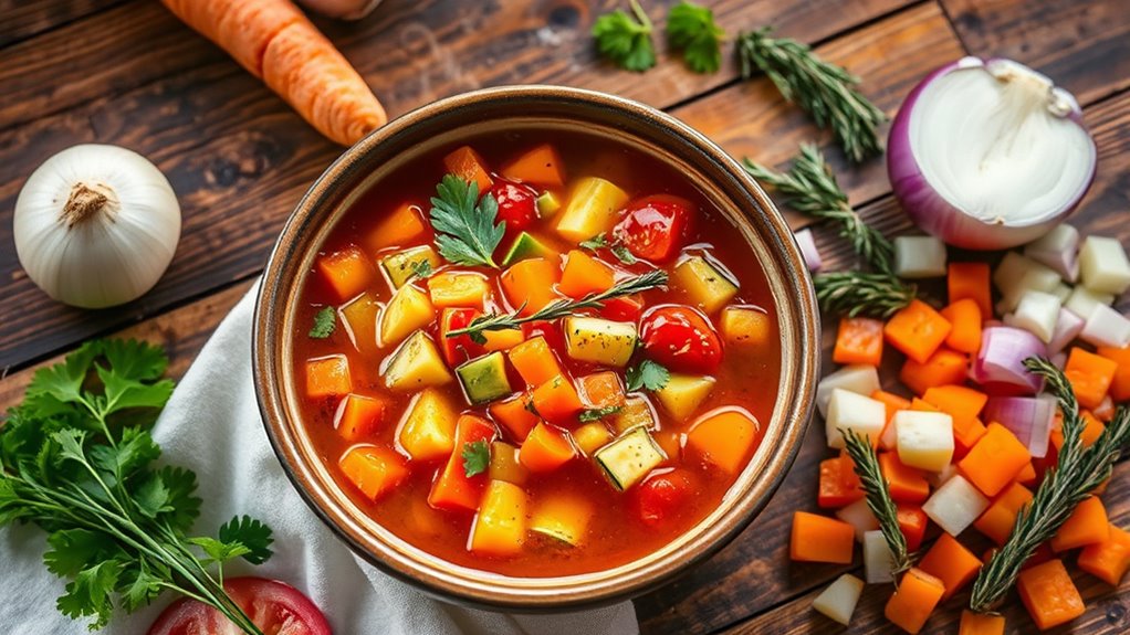 vegetable soup ingredient list