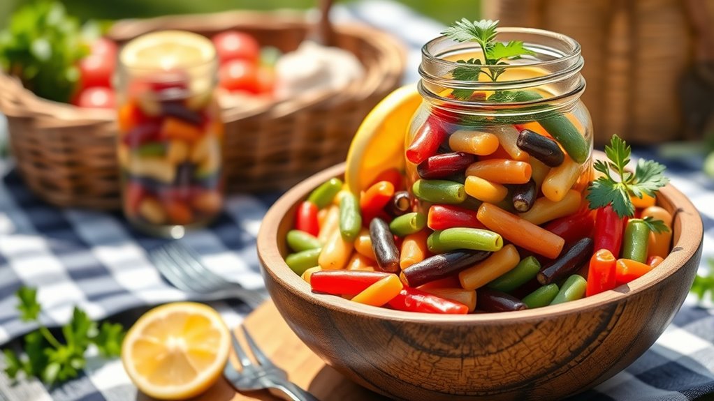 versatile bean salad presentation