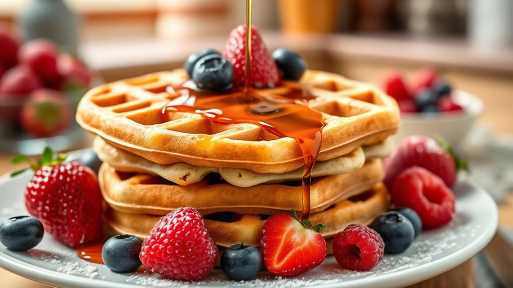 versatile eggless waffle servings
