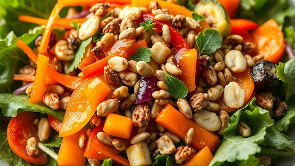 vibrant salad preparation steps