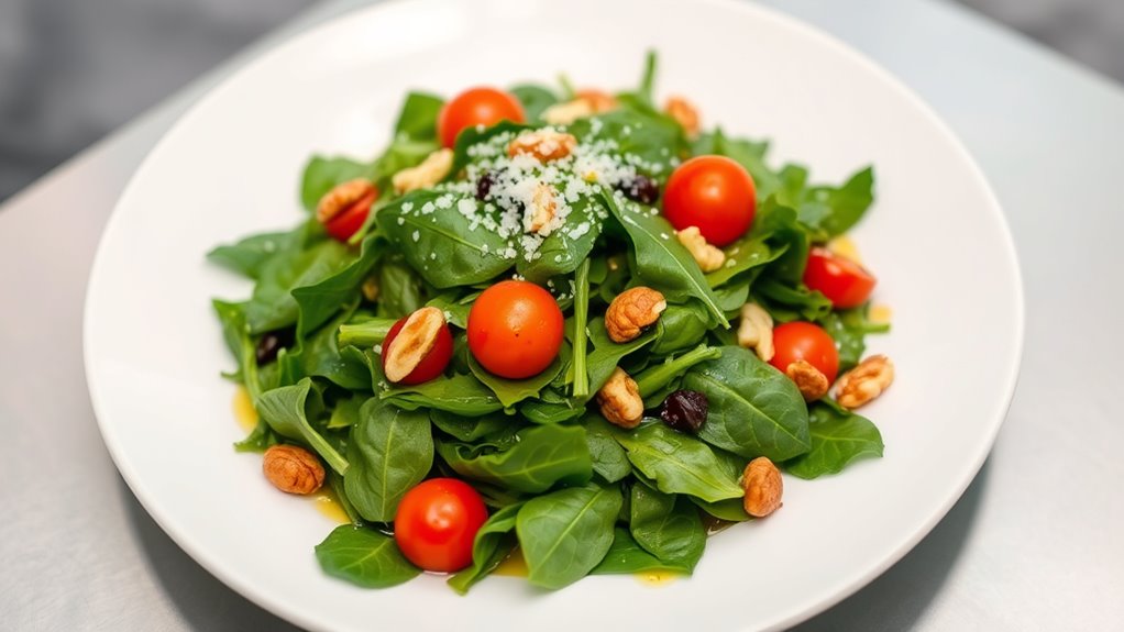 vibrant textured salad presentation