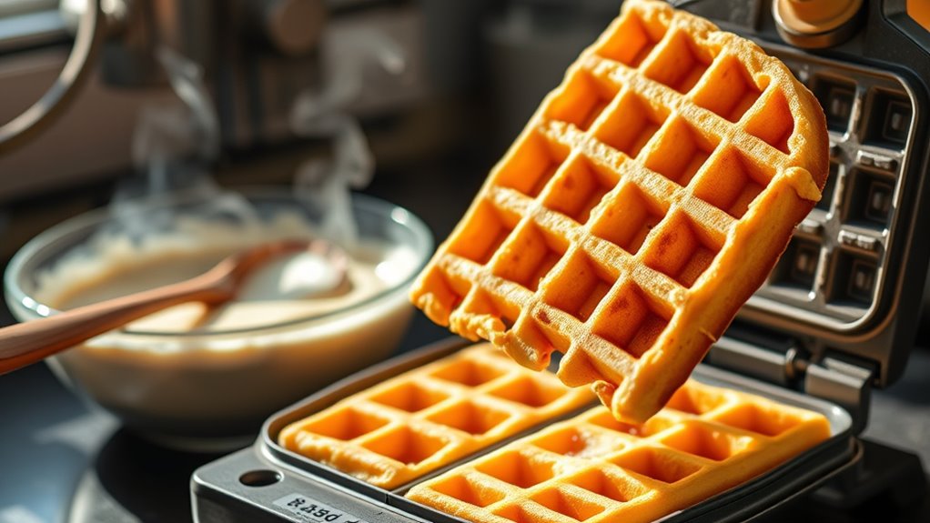 waffle cooking instructions outlined