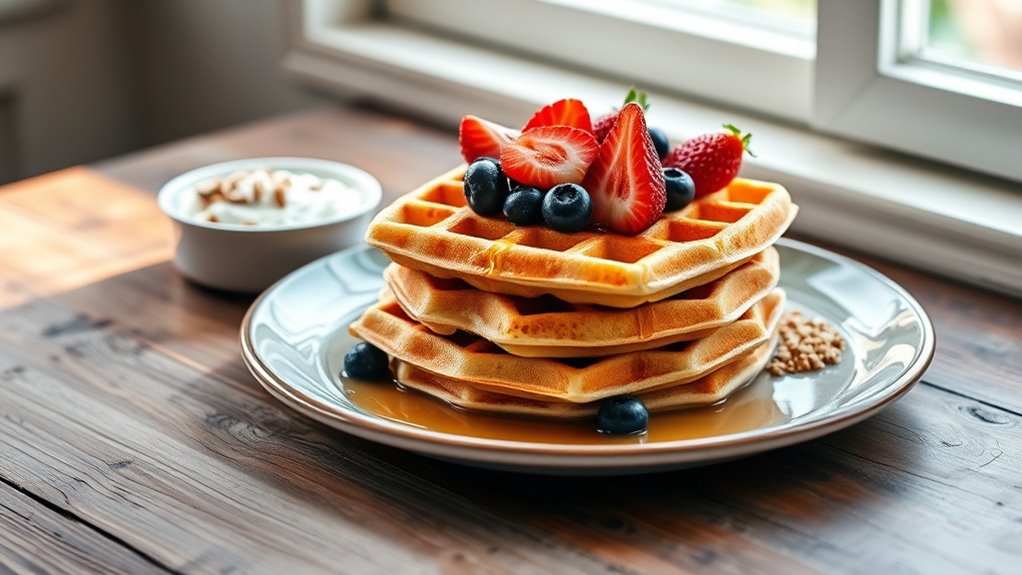 waffle cooking instructions outlined