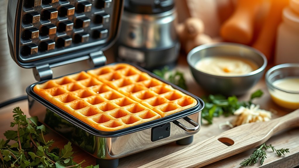 waffle cooking instructions outlined