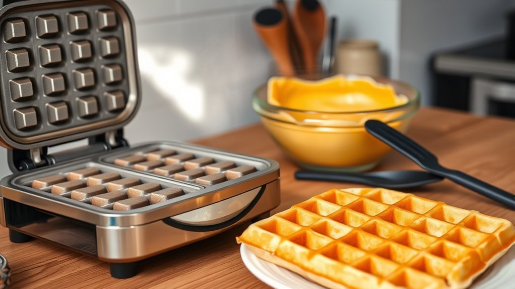 waffle cooking instructions provided
