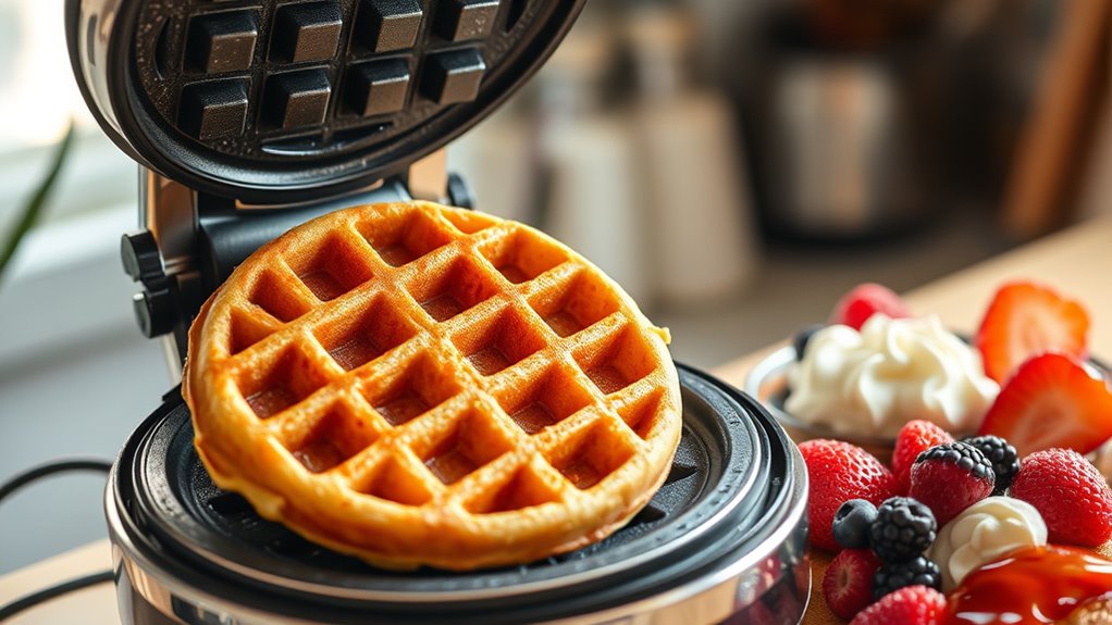 waffle cooking instructions provided