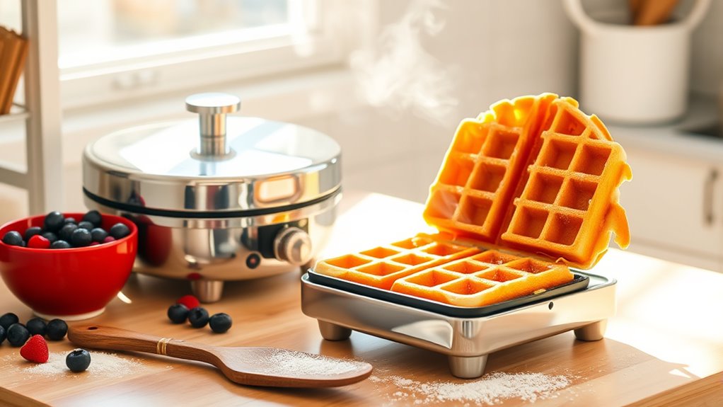 waffle cooking instructions provided
