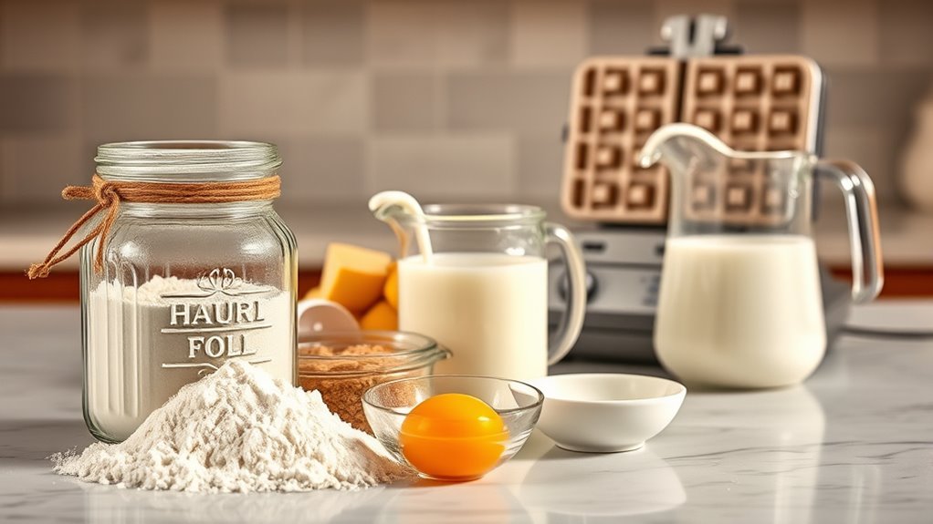waffle ingredients and quantities