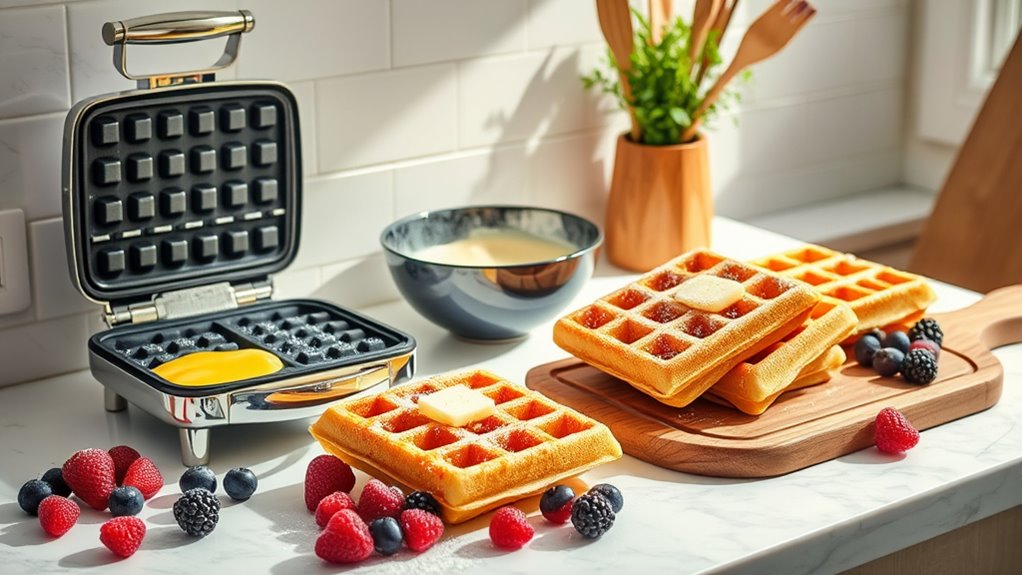 waffle preparation and cooking