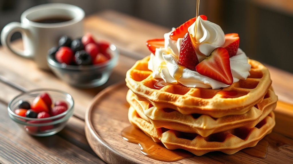 waffle toppings and serving