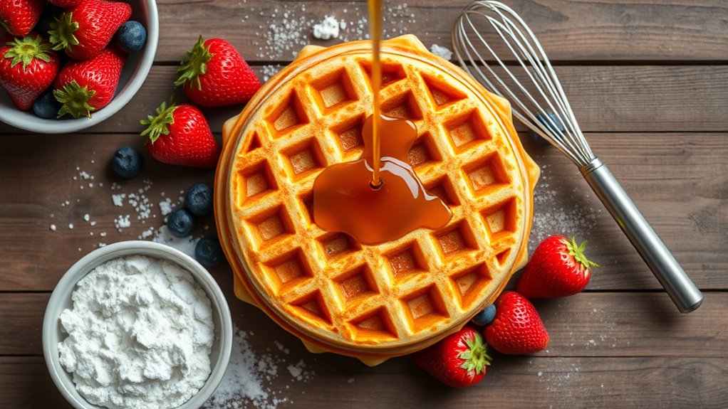 waffles made from pancake mix