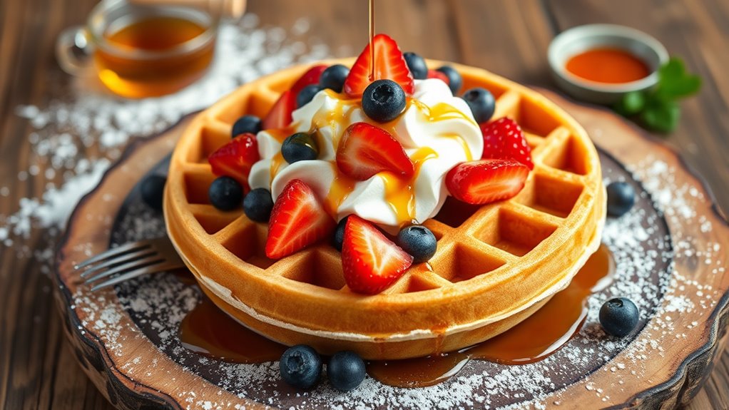waffles topped to perfection