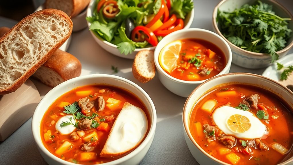 warm bowls fresh garnishes