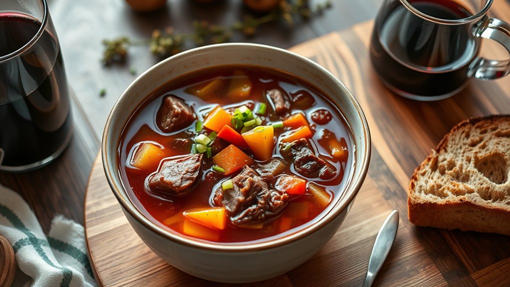 warm bowls rustic presentation