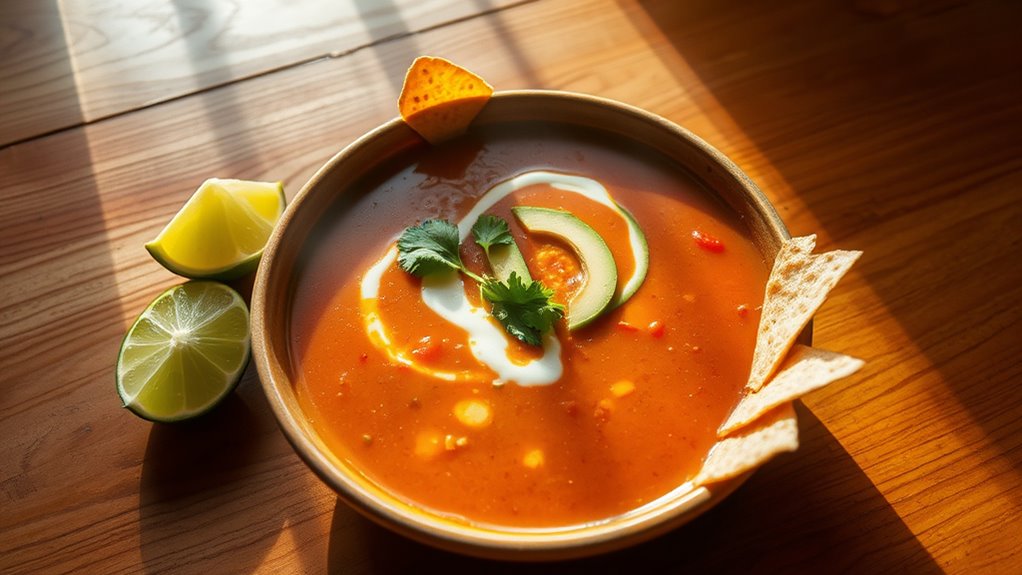 warm inviting tortilla soup