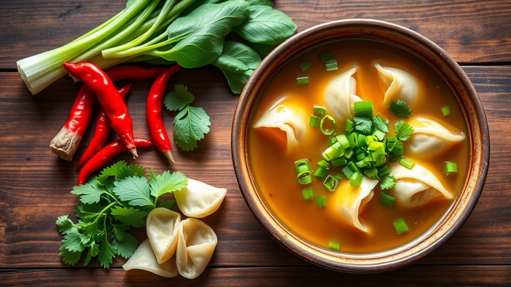 wonton preparation and cooking