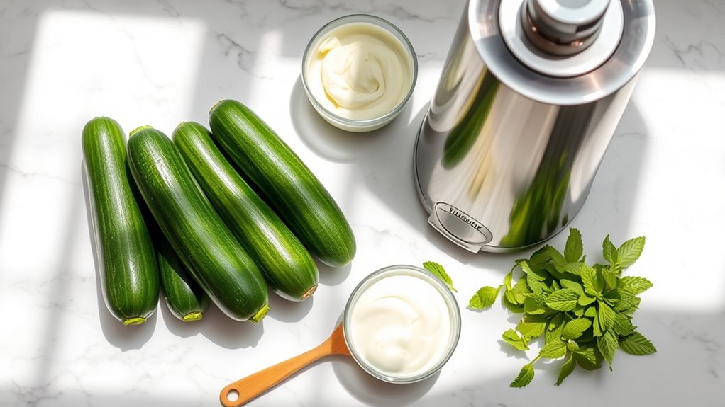 zucchini preparation and blending