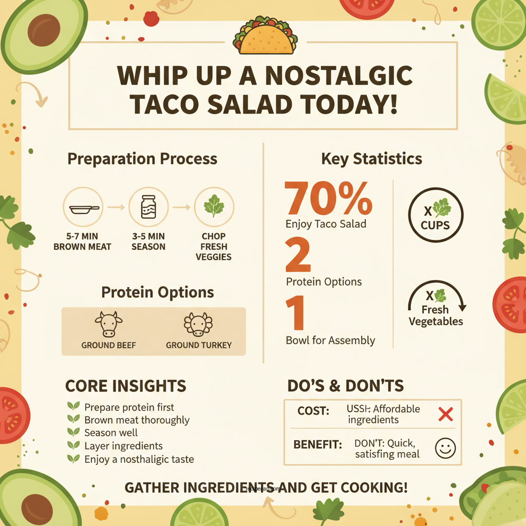 1970's taco salad recipe - Data Infographic and Statistics