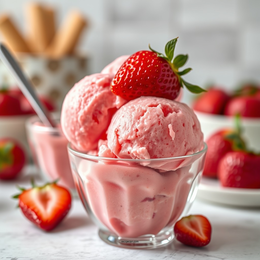 Fresh Strawberry Sorbet - 2 qt cuisinart ice cream maker recipes
