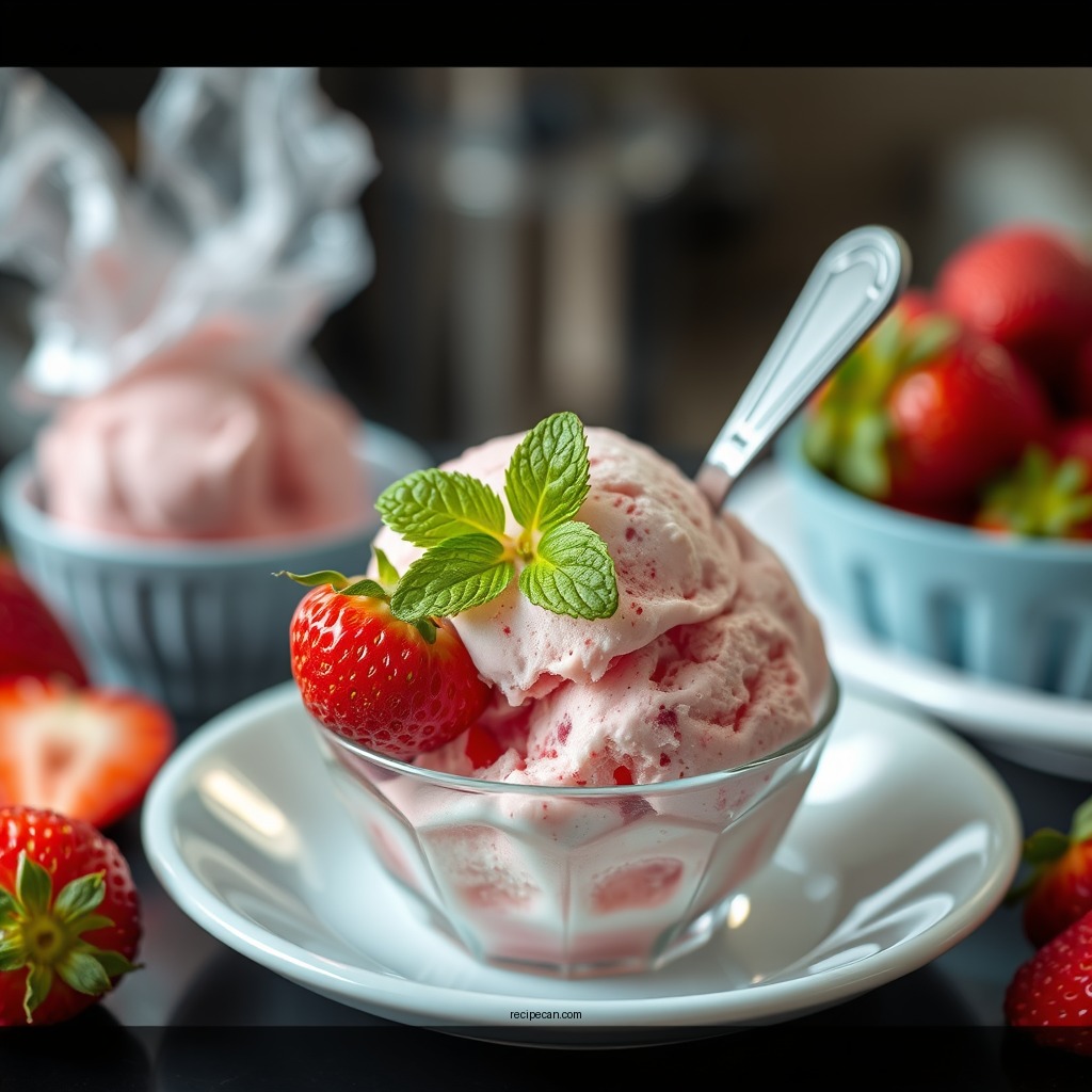 Fresh Strawberry Ice Cream - 4qt ice cream recipes