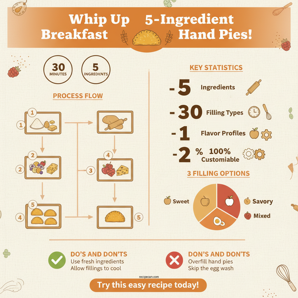 5 ingredient breakfast hand pies recipe - Data Infographic and Statistics