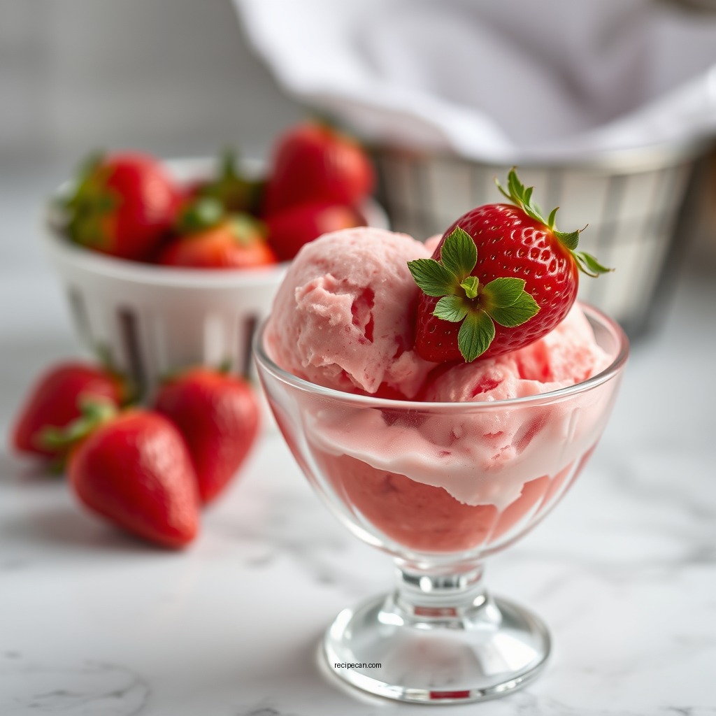 Fresh Strawberry Sorbet - 6 qt ice cream maker recipes