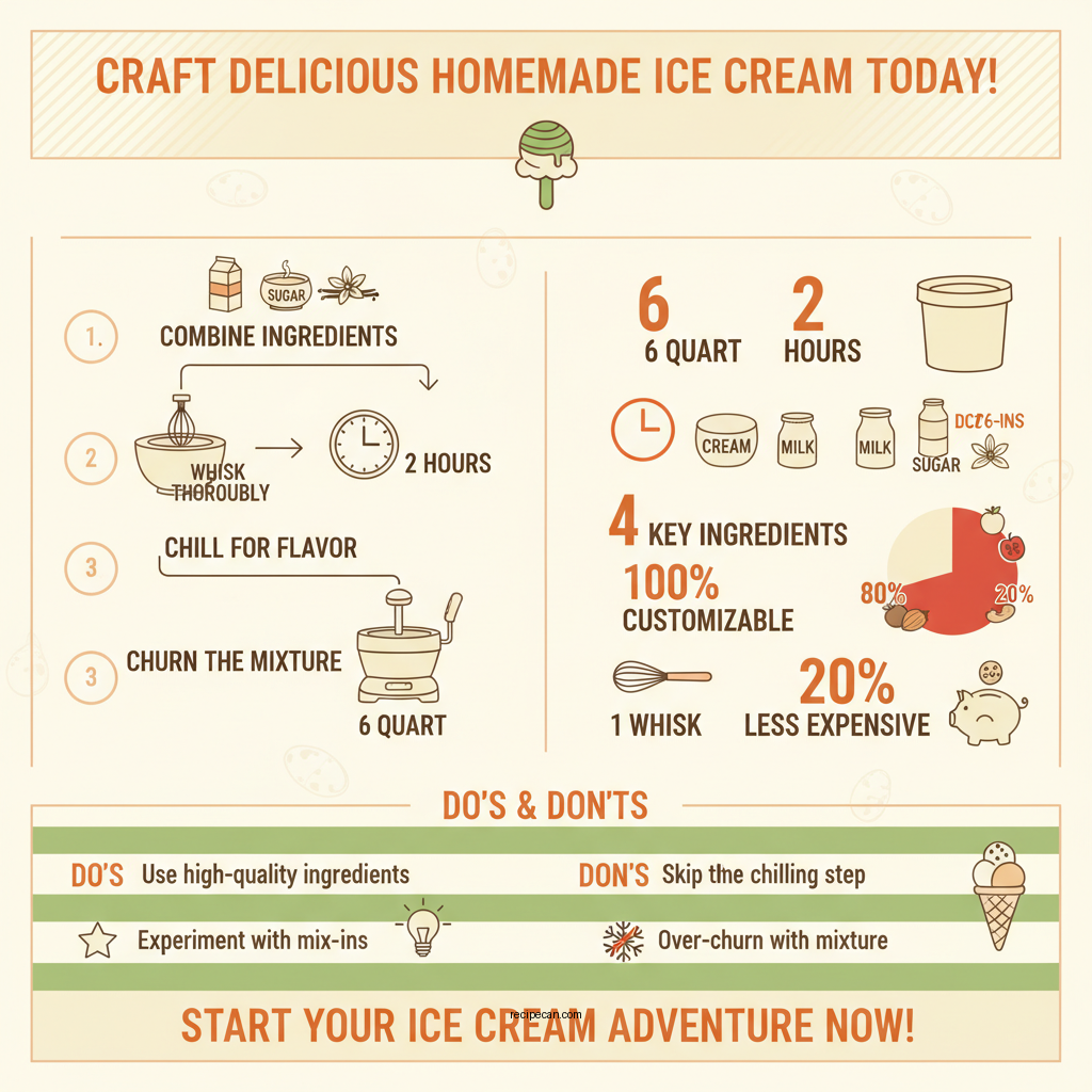 6 quart homemade ice cream recipe - Data Infographic and Statistics
