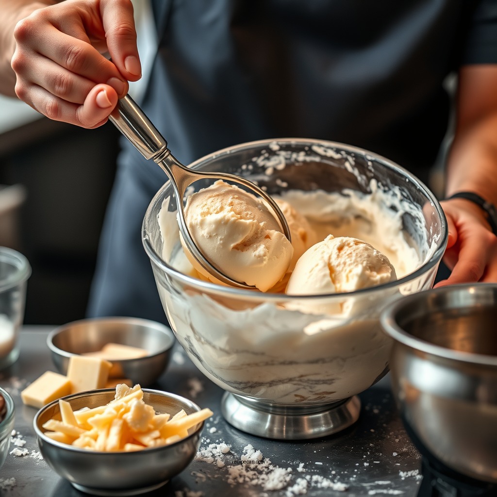 Preparing the Ice Cream Mixture - 6 quart homemade ice cream recipe