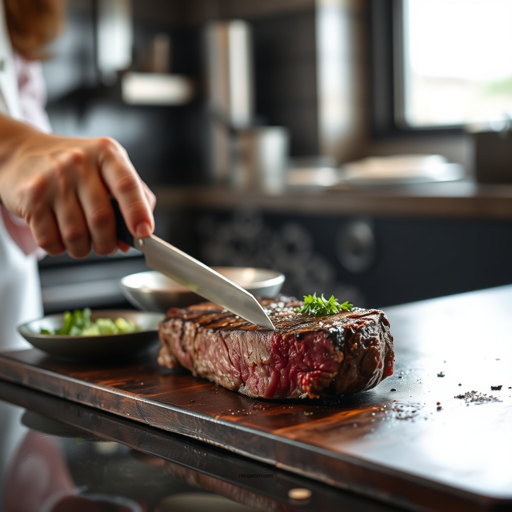Preparing the Steak - a1 sauce steak recipe