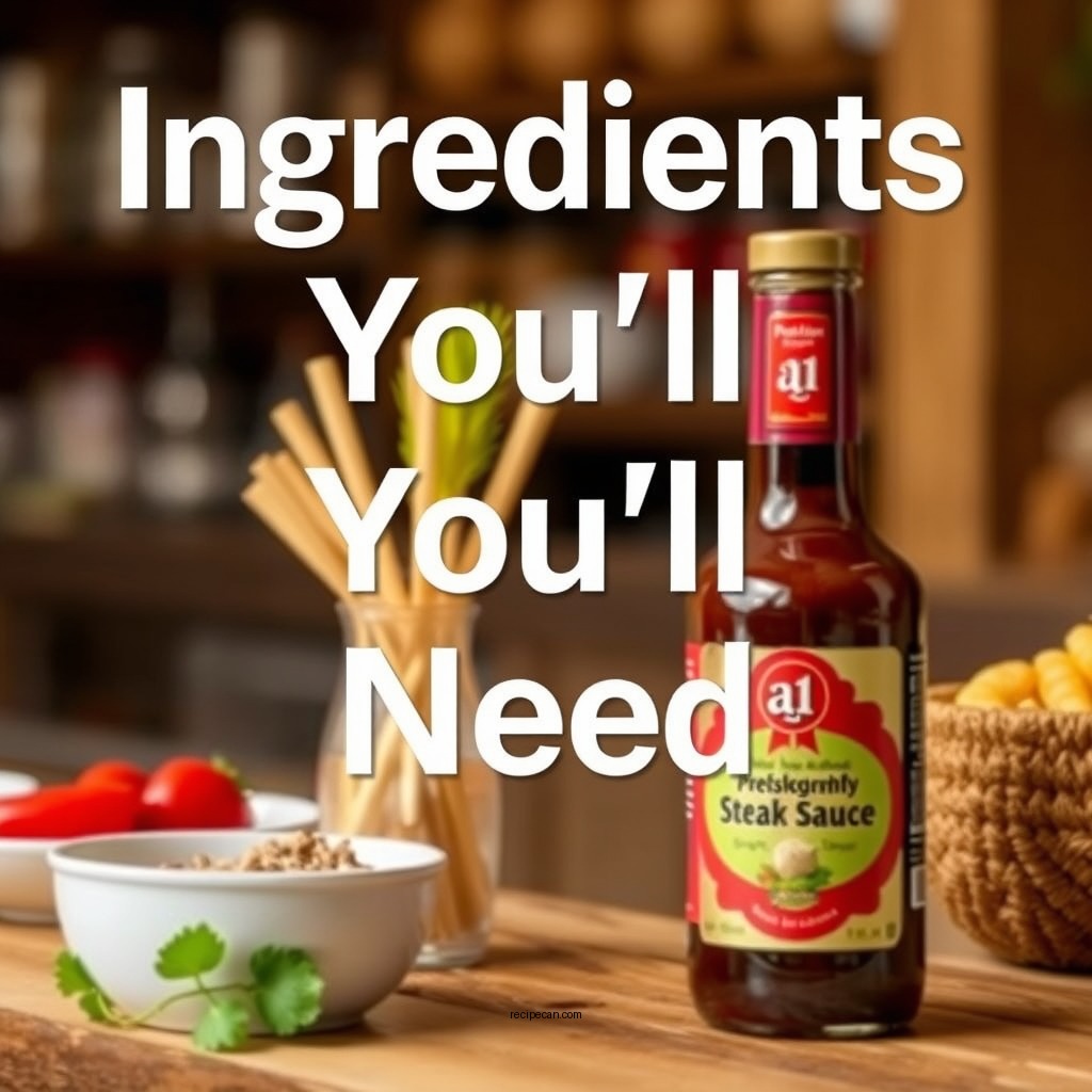 Ingredients You'll Need - a1 steak sauce recipe