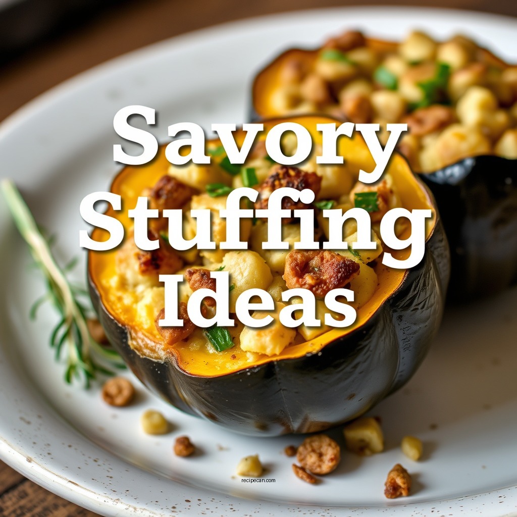 Savory Stuffing Ideas - acorn squash filling recipes