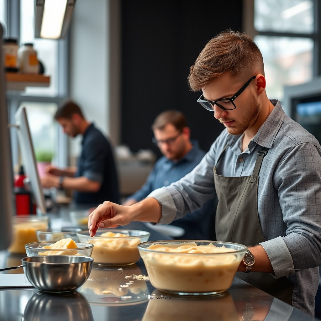 Preparing the Pudding Base - aint yo mamas banana pudding recipe