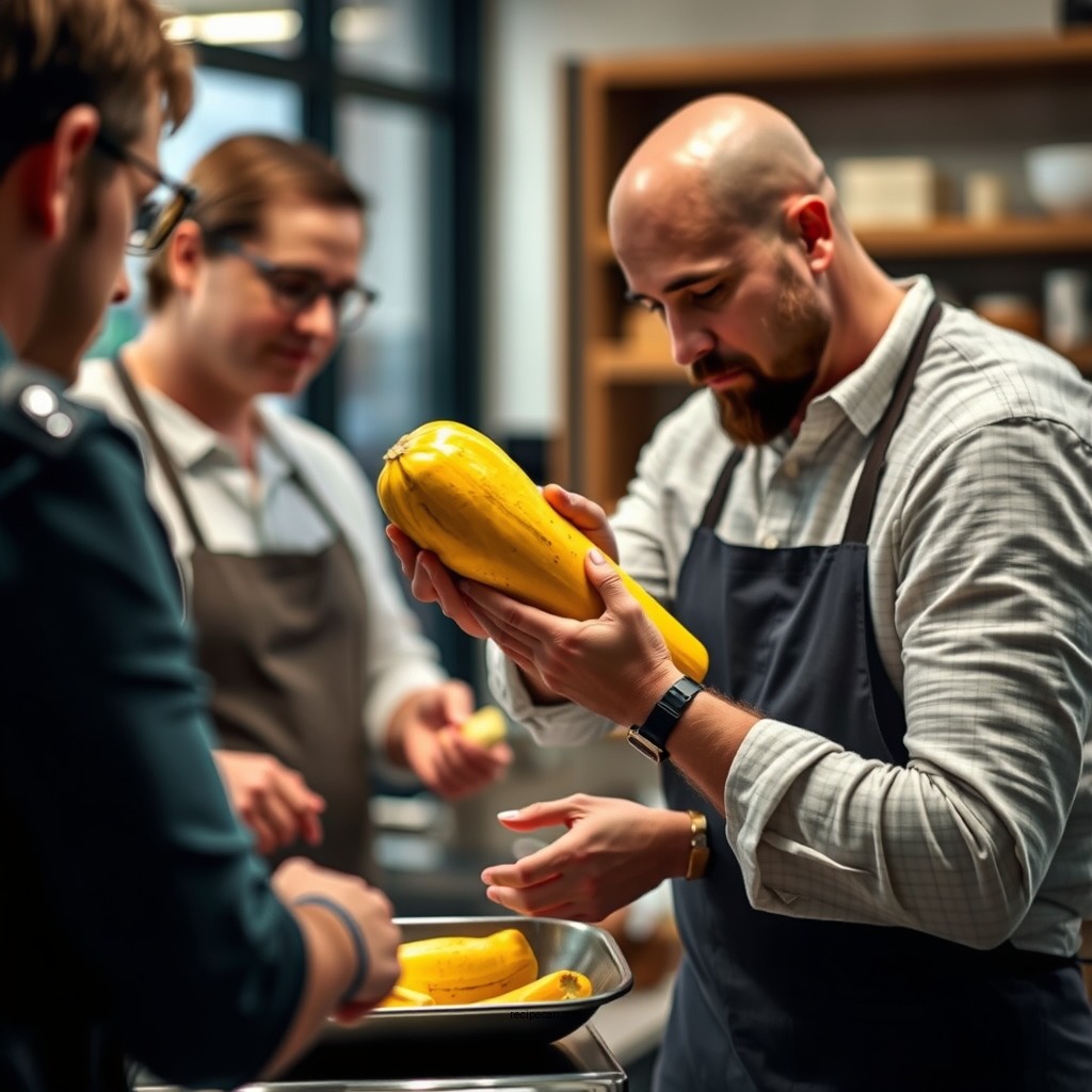 Preparing the Squash - air fryer squash recipe