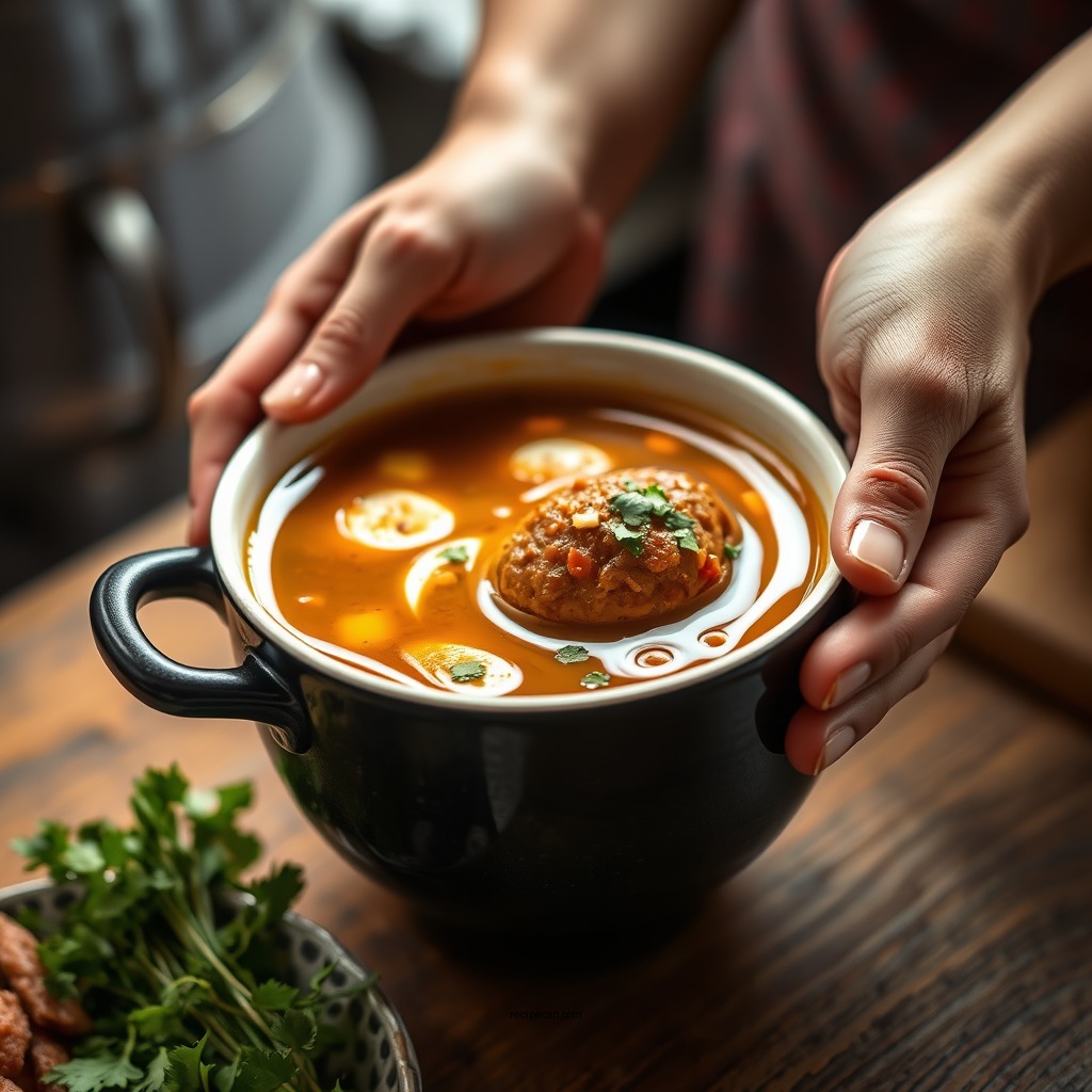Making the Broth - albondigas soup recipe slow cooker