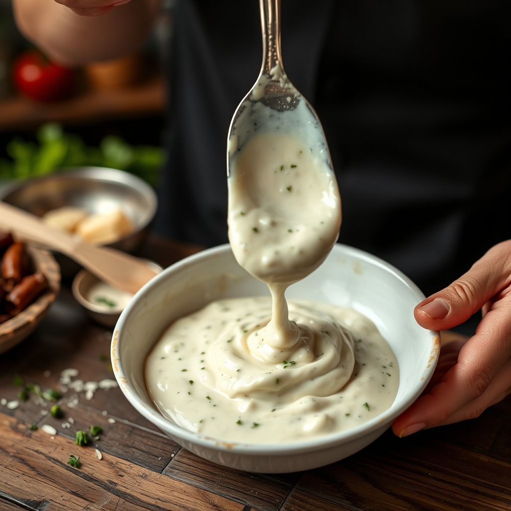 Preparing the Sauce - alfredo sauce recipe cream cheese