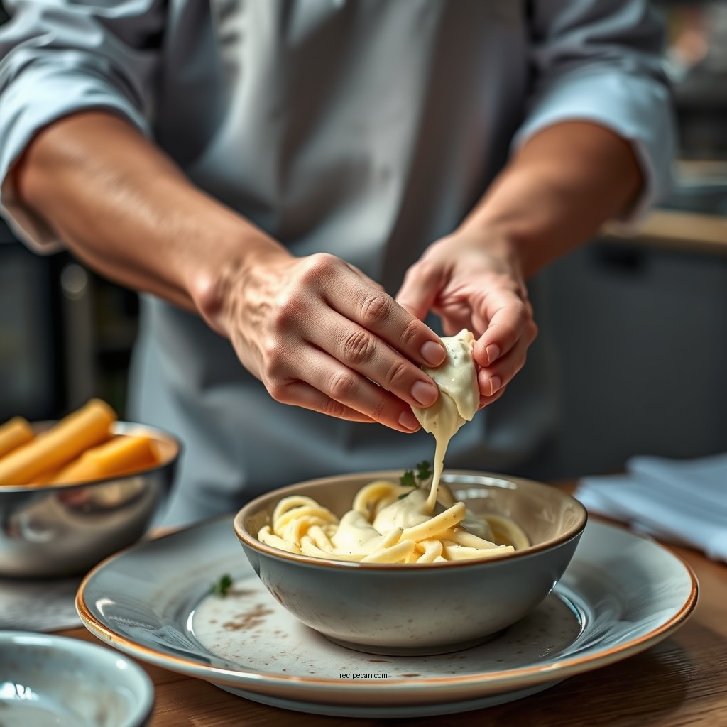 Step-by-Step Preparation - alfredo sauce recipe with cream cheese