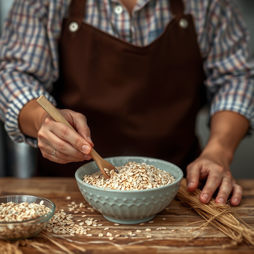 Preparing the Oats - almond cow oat milk recipe