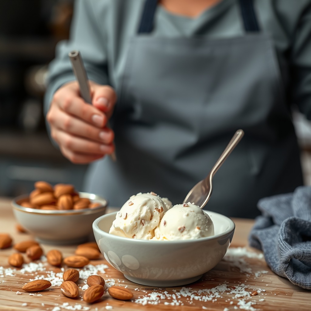 Making the Ice Cream Base - almond joy ice cream recipe