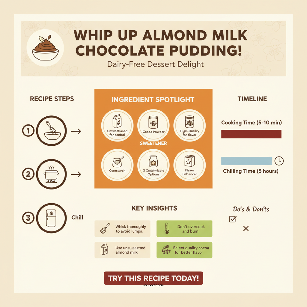 almond milk chocolate pudding recipe - Data Infographic and Statistics