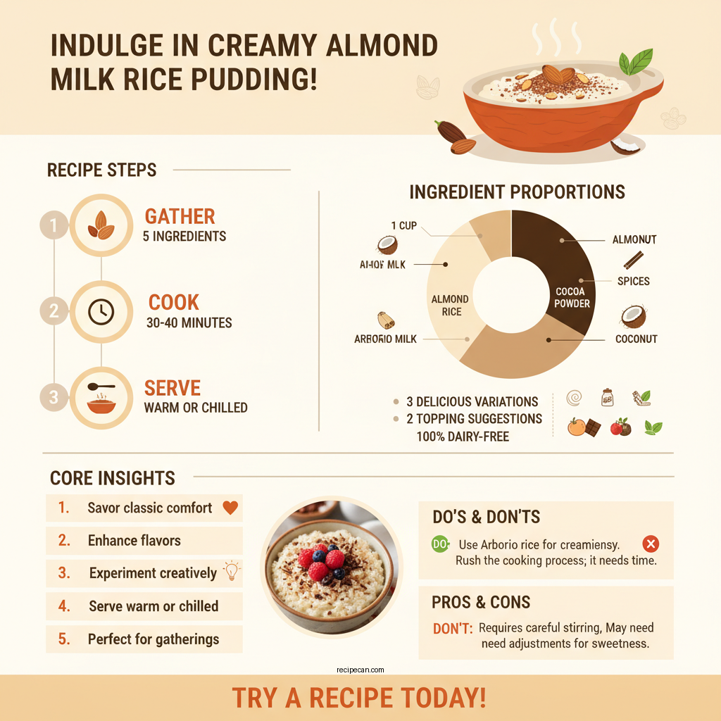 almond milk recipes rice pudding - Data Infographic and Statistics