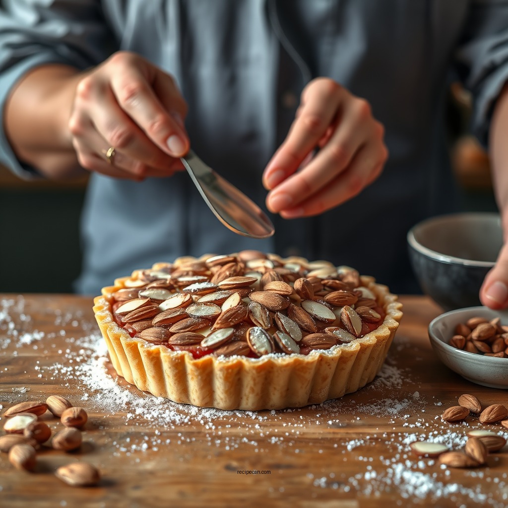 Preparing the Tart Shell - almond tart recipe