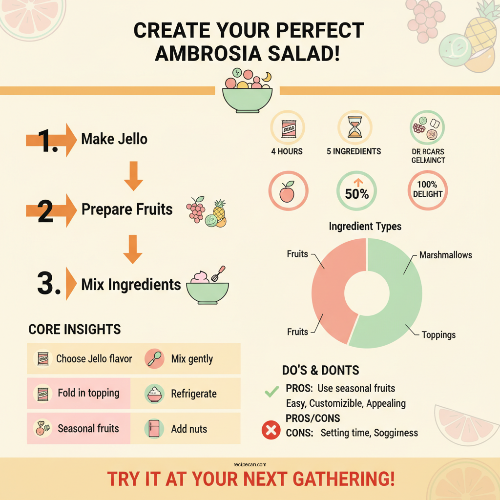 ambrosia salad recipe with jello - Data Infographic and Statistics