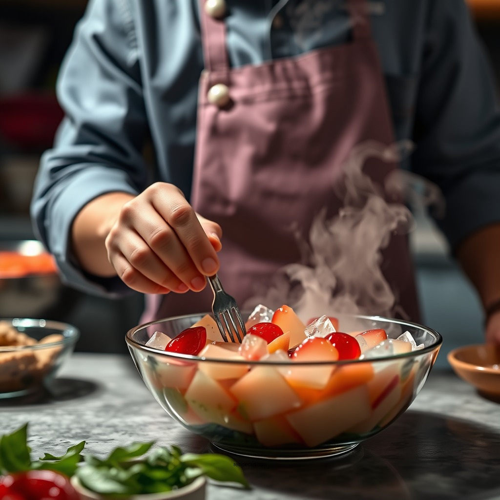 Step-by-Step Preparation - ambrosia salad recipe with jello