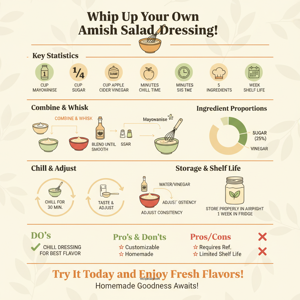 amish salad dressing recipe - Data Infographic and Statistics