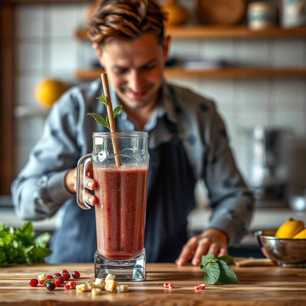Preparing the Smoothie - angel food smoothie king recipe