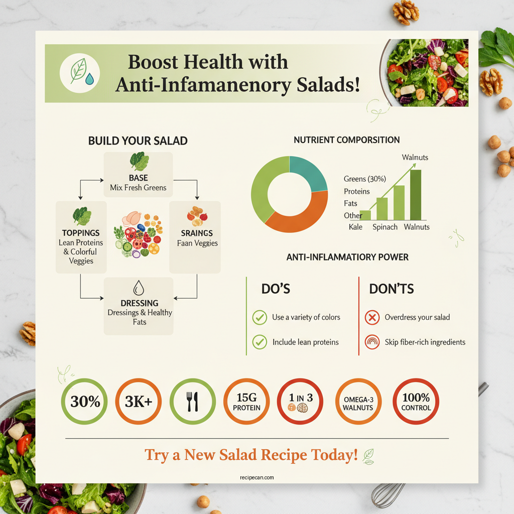 anti inflammatory salad recipes - Data Infographic and Statistics